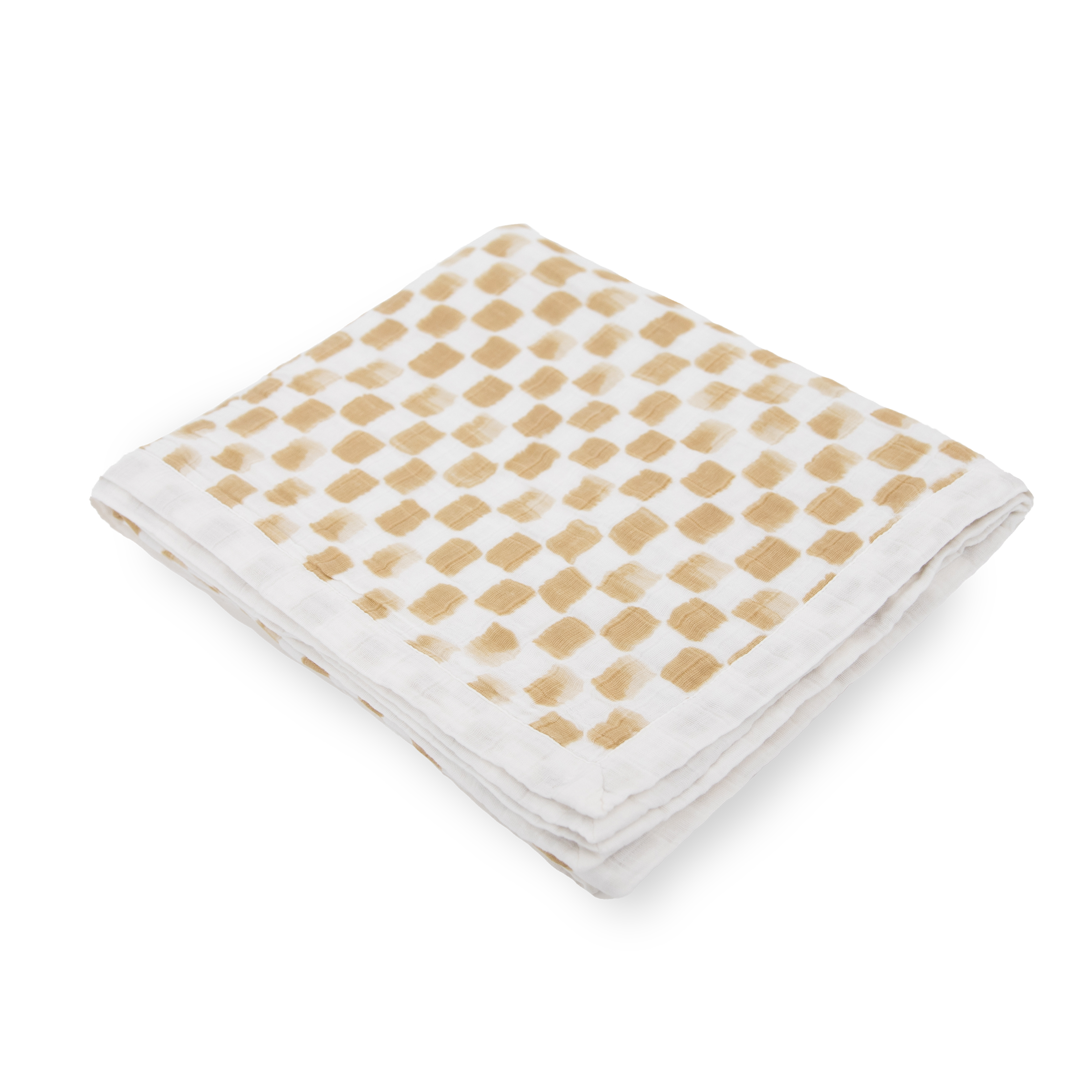 Cotton Muslin Quilted Throw - Adobe Checker