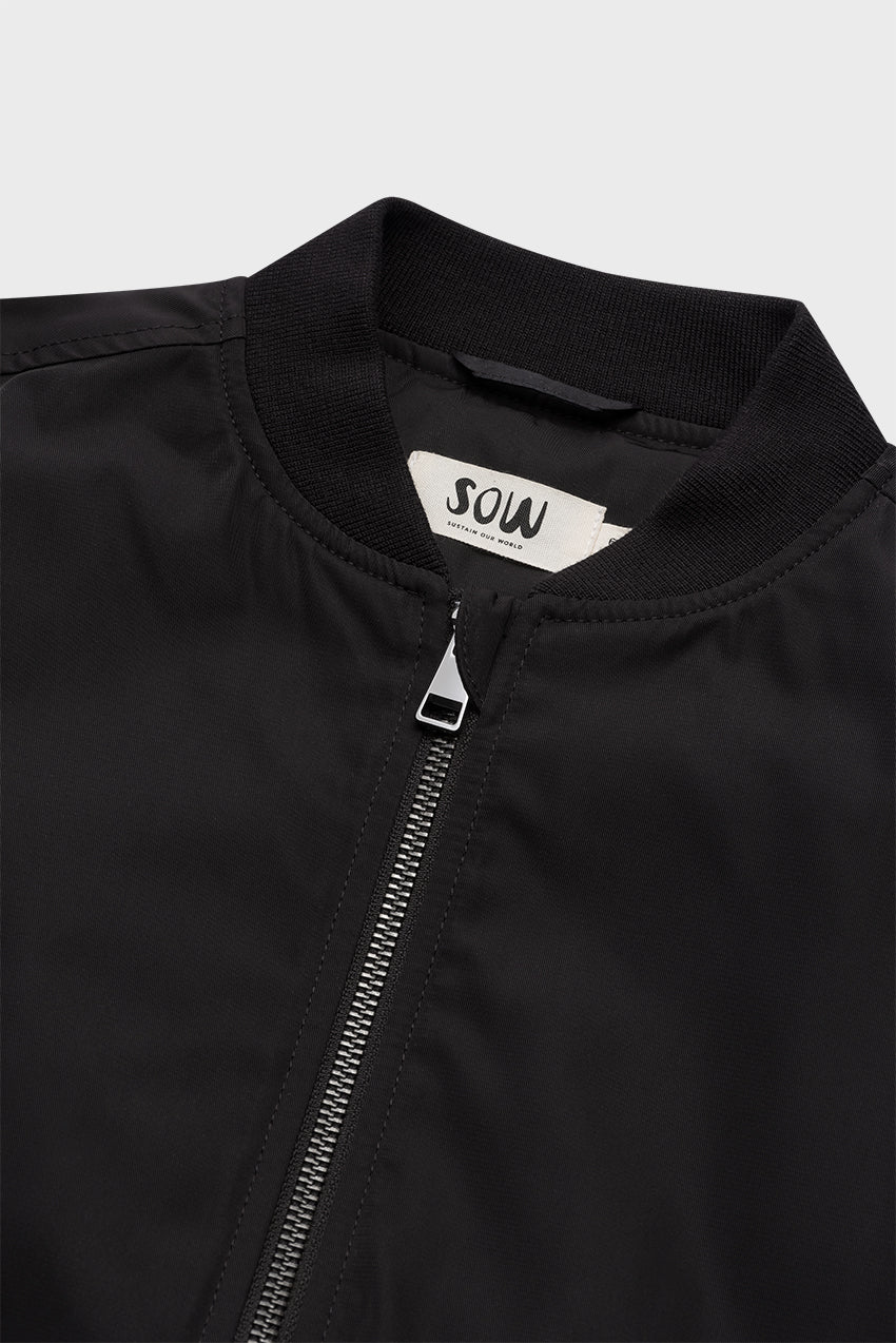 Bomber Jacket With Side Zips
