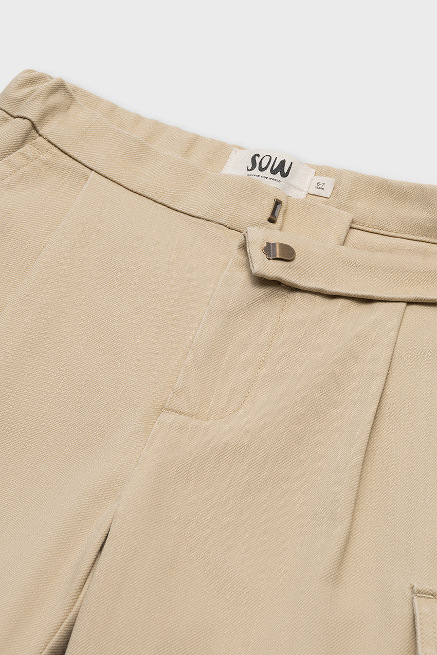 Organic Cotton Wide Leg Cargo Pant