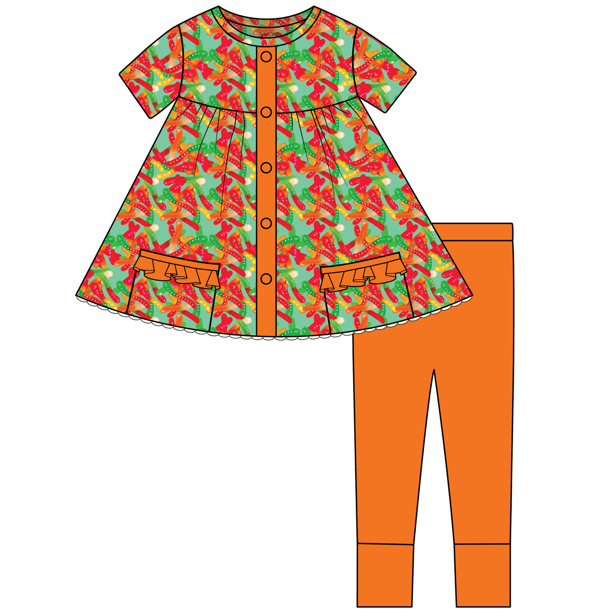 Owen Bamboo Short Sleeve Tunic + Legging Set (pre-order)