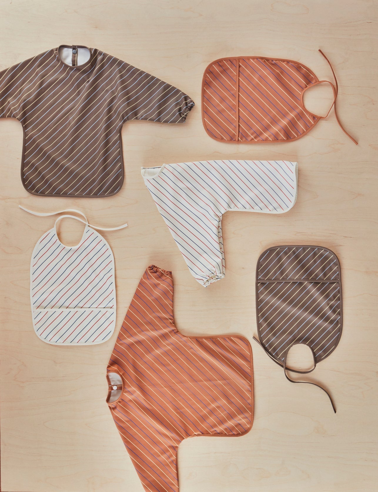 Bib Striped - Pack Of 2 - Mellow / Caramel