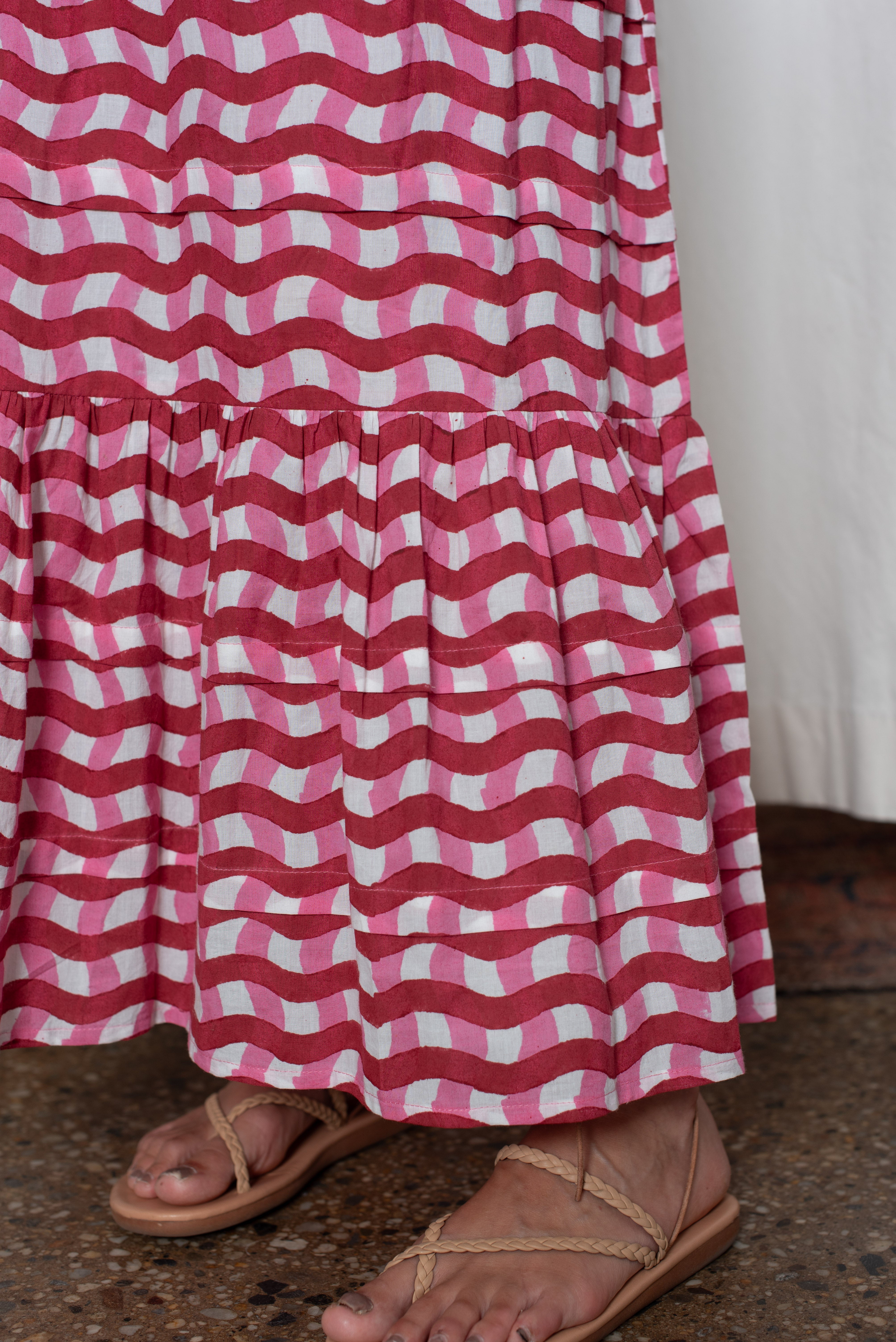 Coco Skirt Red And Pink Zigzag Stripe