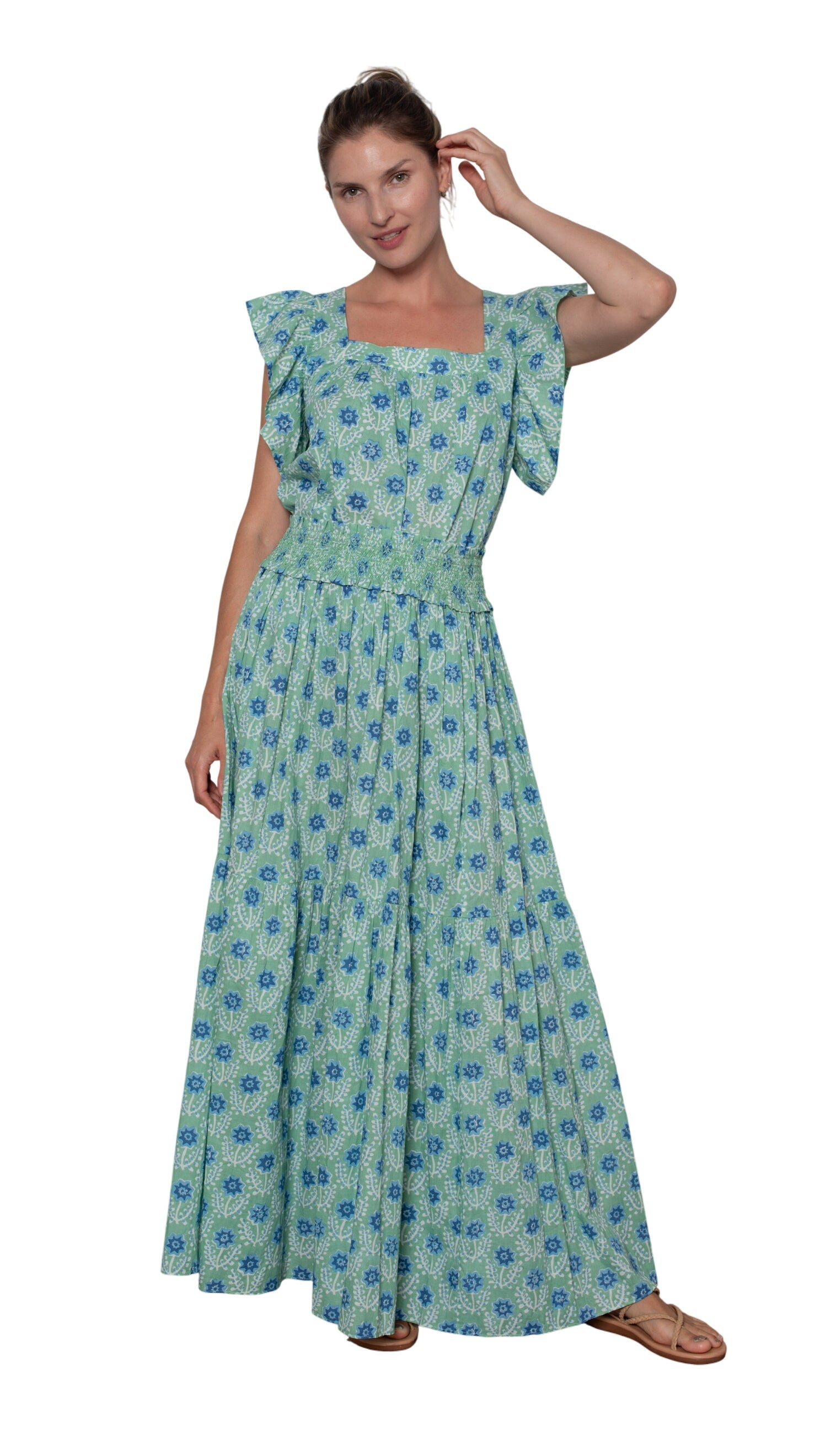 Sylvie Skirt Green And Blue Azalea