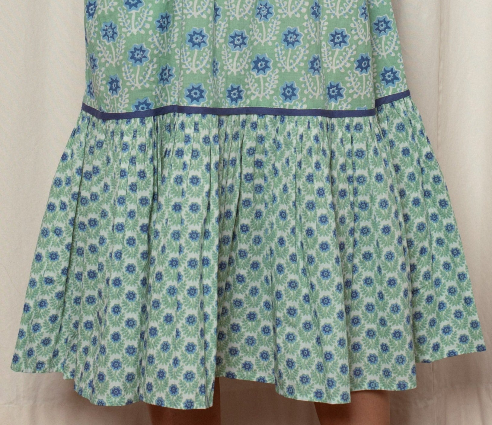 Evie Dress Green And Blue Azalea