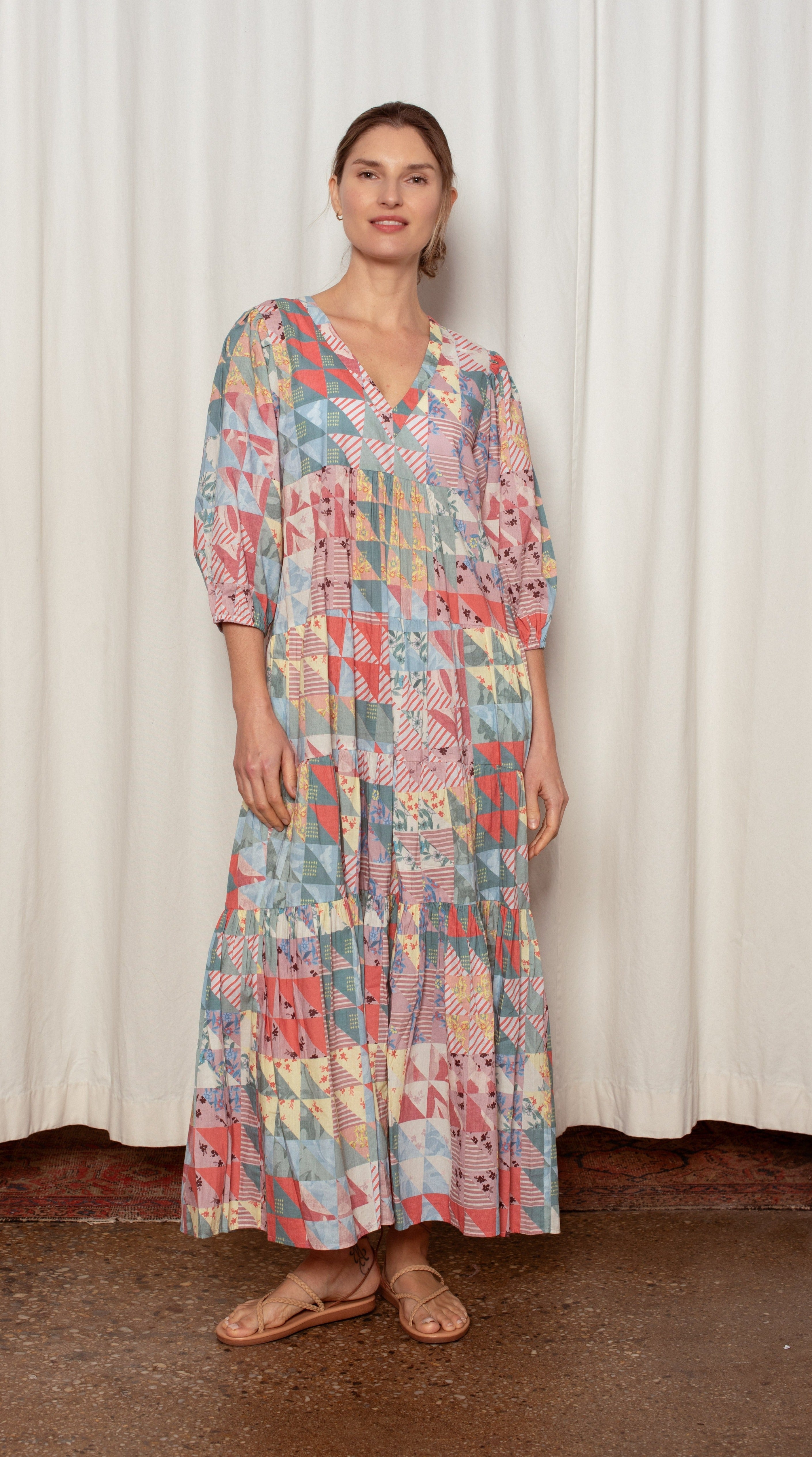 Sybil Dress Pastel Geo