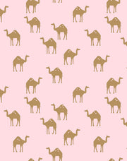 'oasis Camels' Wallpaper By Tea Collection - Ballet Slipper