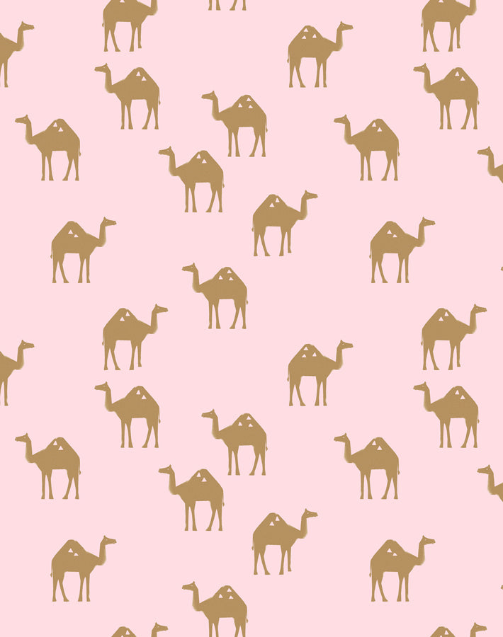 'oasis Camels' Wallpaper By Tea Collection - Ballet Slipper