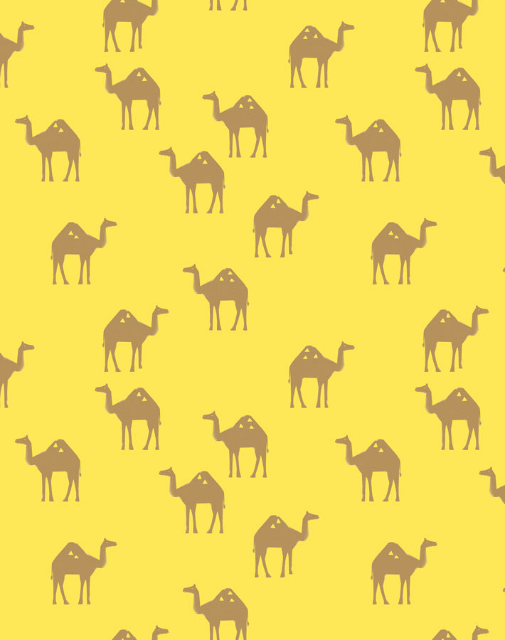 'oasis Camels' Wallpaper By Tea Collection - Daffodil
