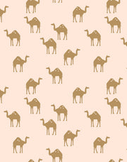 'oasis Camels' Wallpaper By Tea Collection - Peach