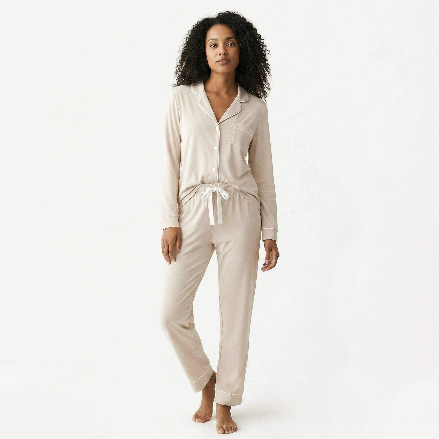 Tencel Modal Long Sleeve Pajama Set