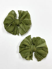 Olive | Ruffled Hair Clip