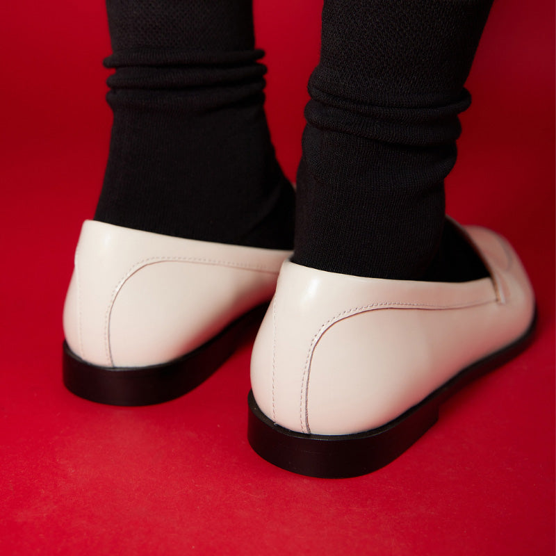 Olivia Loafer In Bone Leather