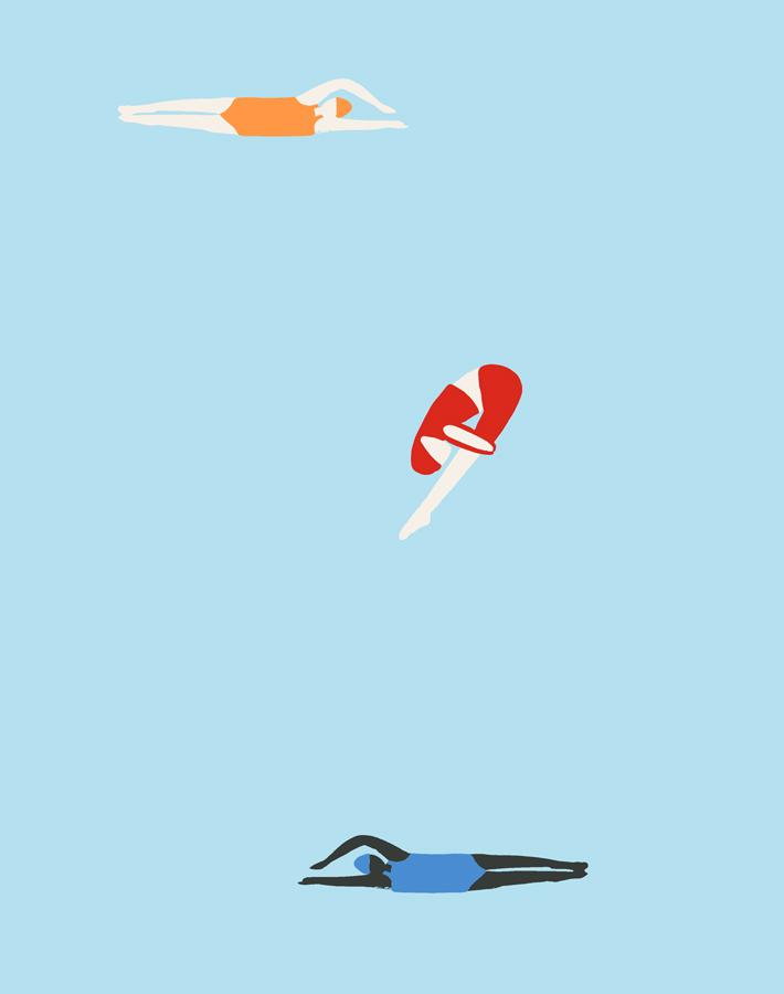 'olympians' Wallpaper By Tea Collection - Baby Blue