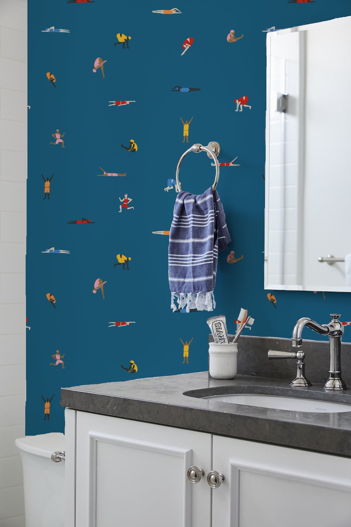 'olympians' Wallpaper By Tea Collection - Cadet Blue