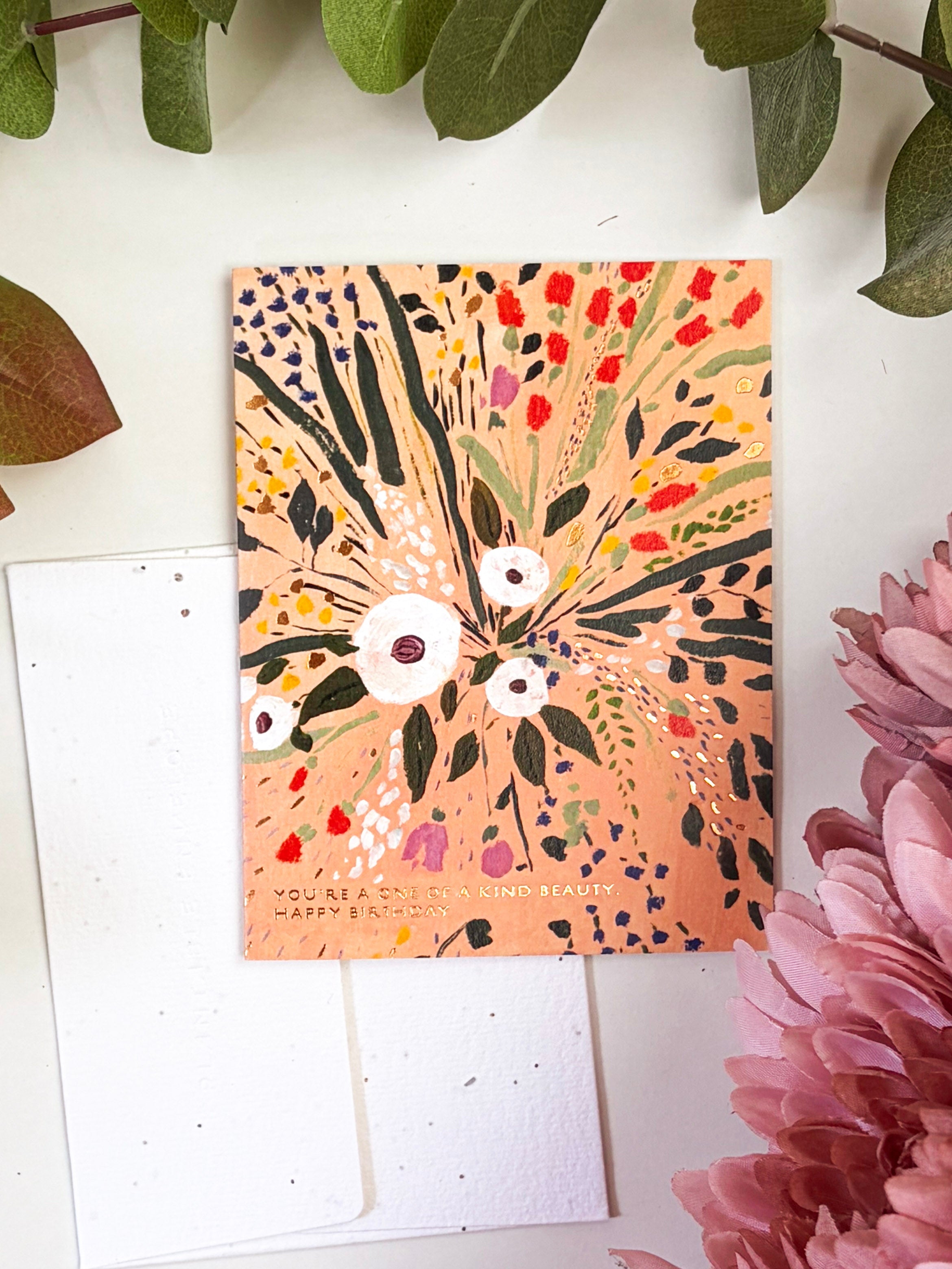 One Of A Kind Beauty - Seeded Birthday Card
