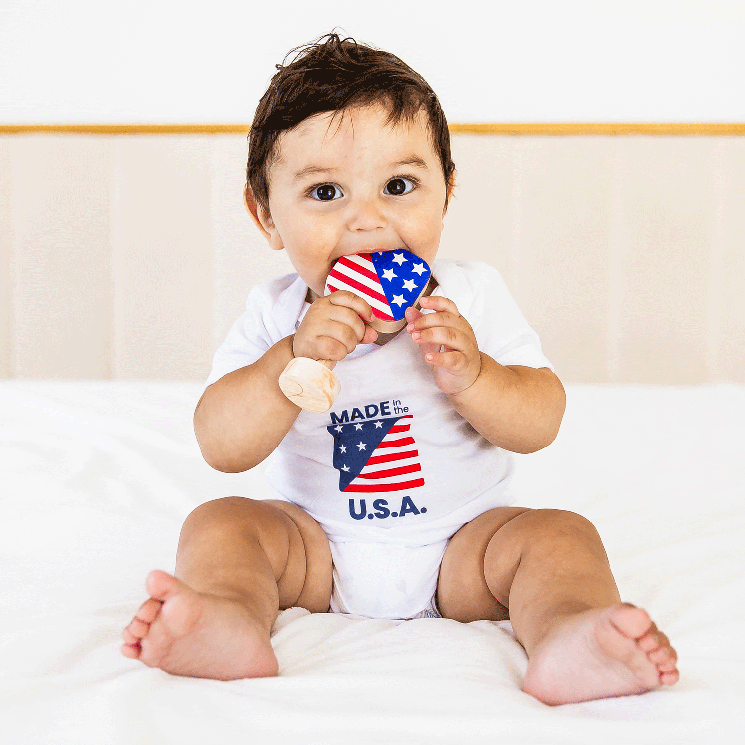 100% Airlume Combed, Ring-spun Cotton Onesie - Made In The Usa (size 6-12 Mo)