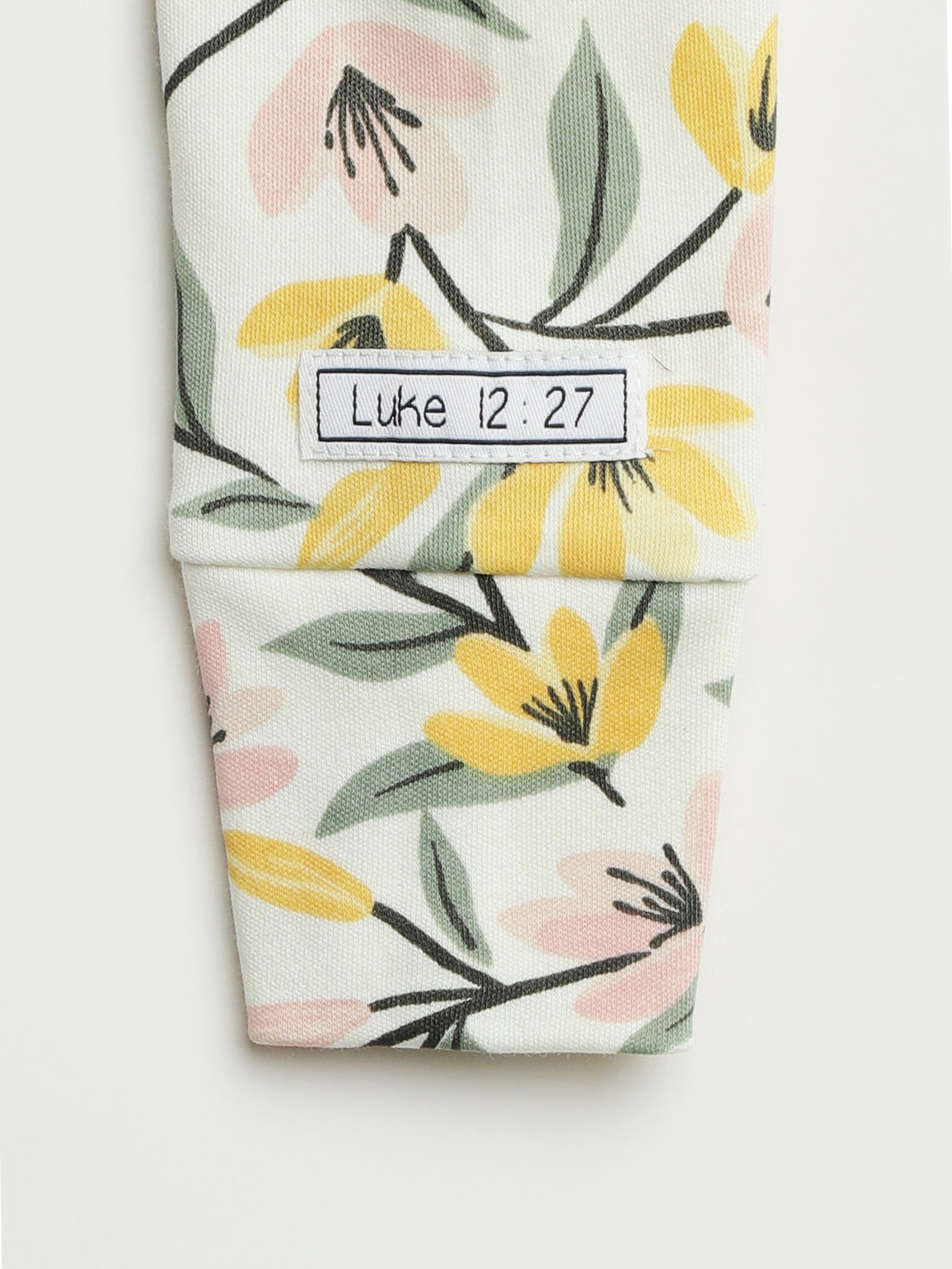 Consider The Lilies Footless Onesie Cotton