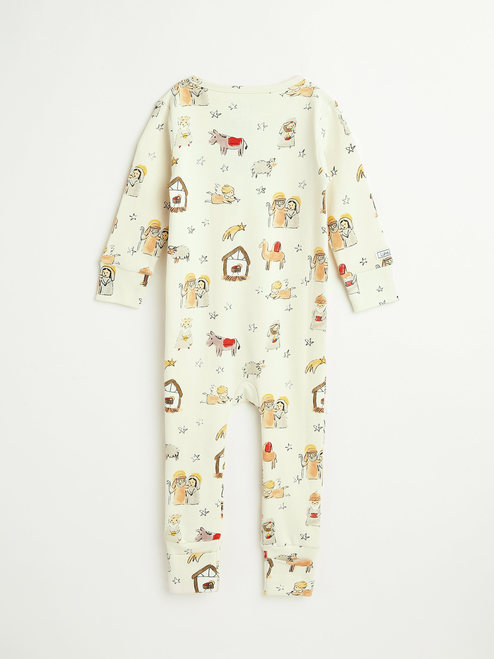 Away In A Manger Pj Footless Onesie Cotton