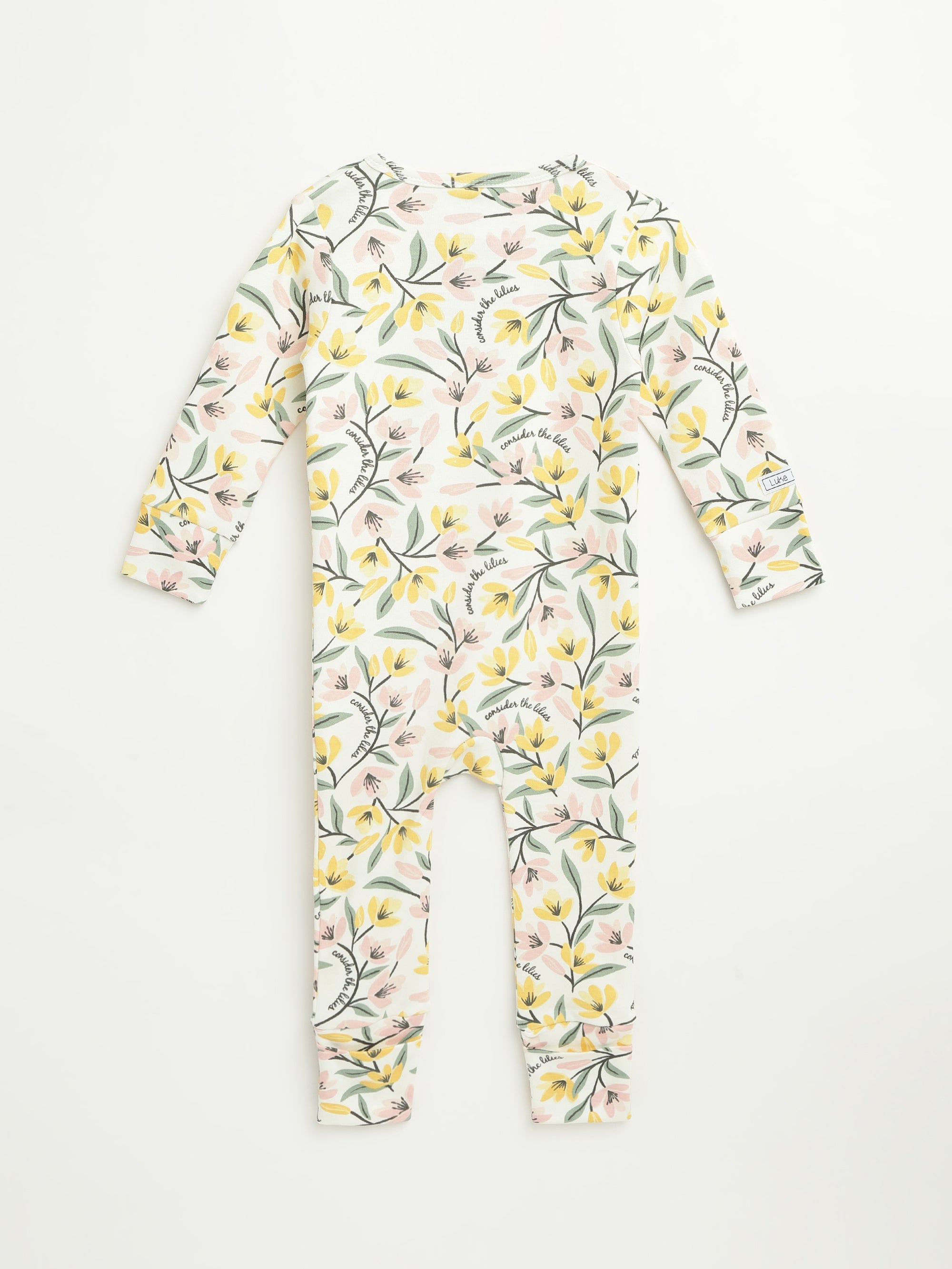 Consider The Lilies Footless Onesie Cotton