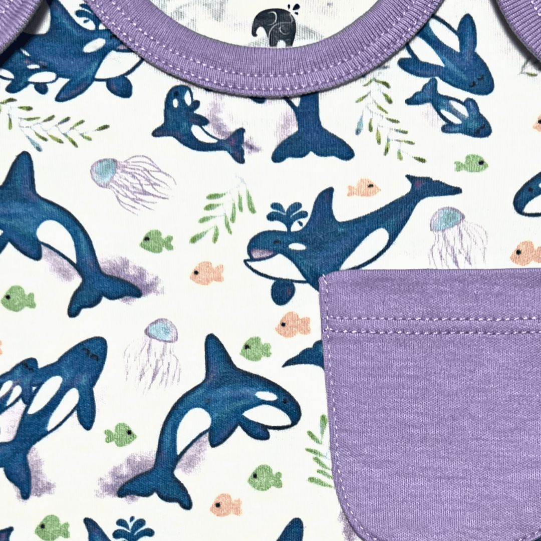 Orca Bodysuit And Shorts | Organic Pima Cotton