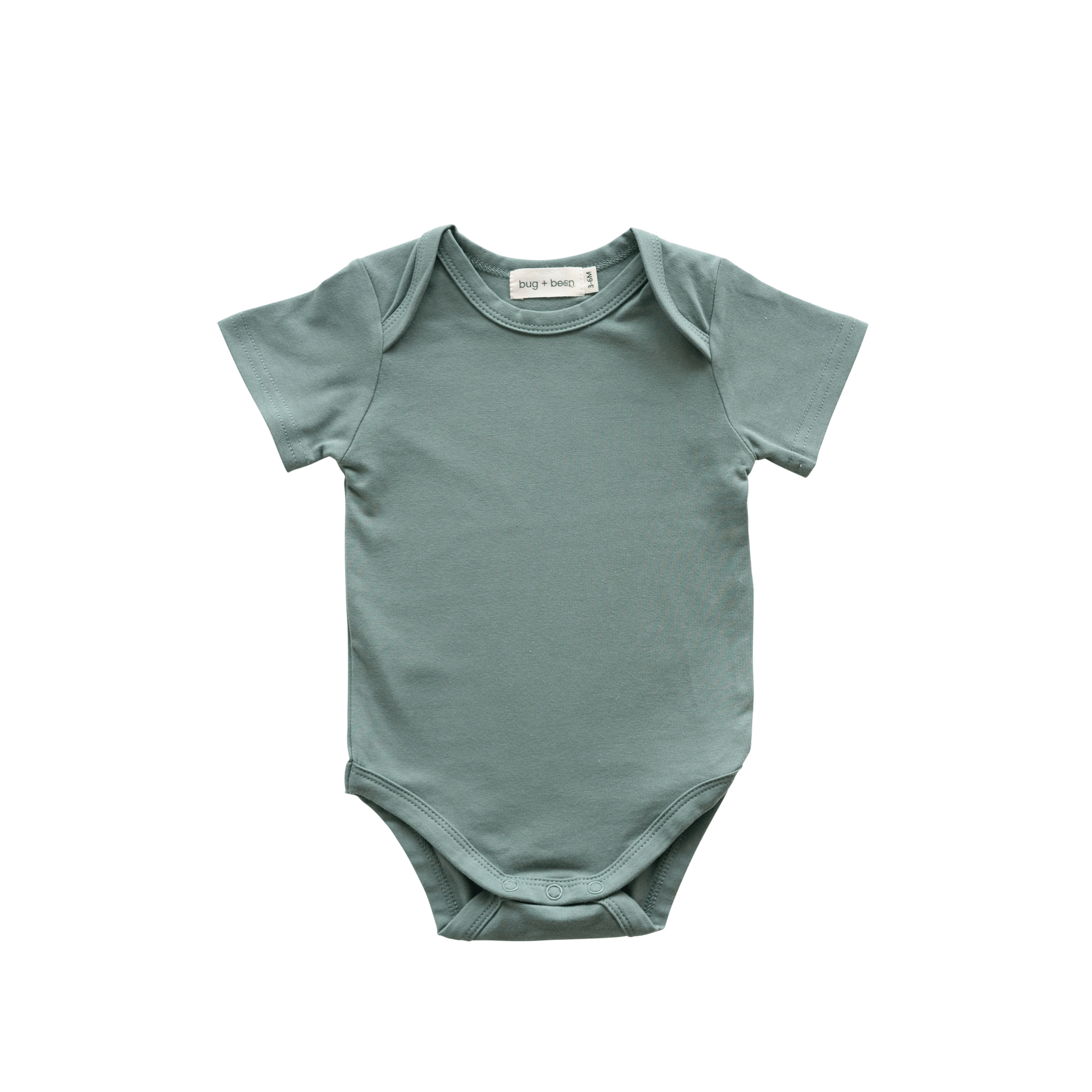 Organic Cotton Short Sleeve Bodysuit – Basil Green