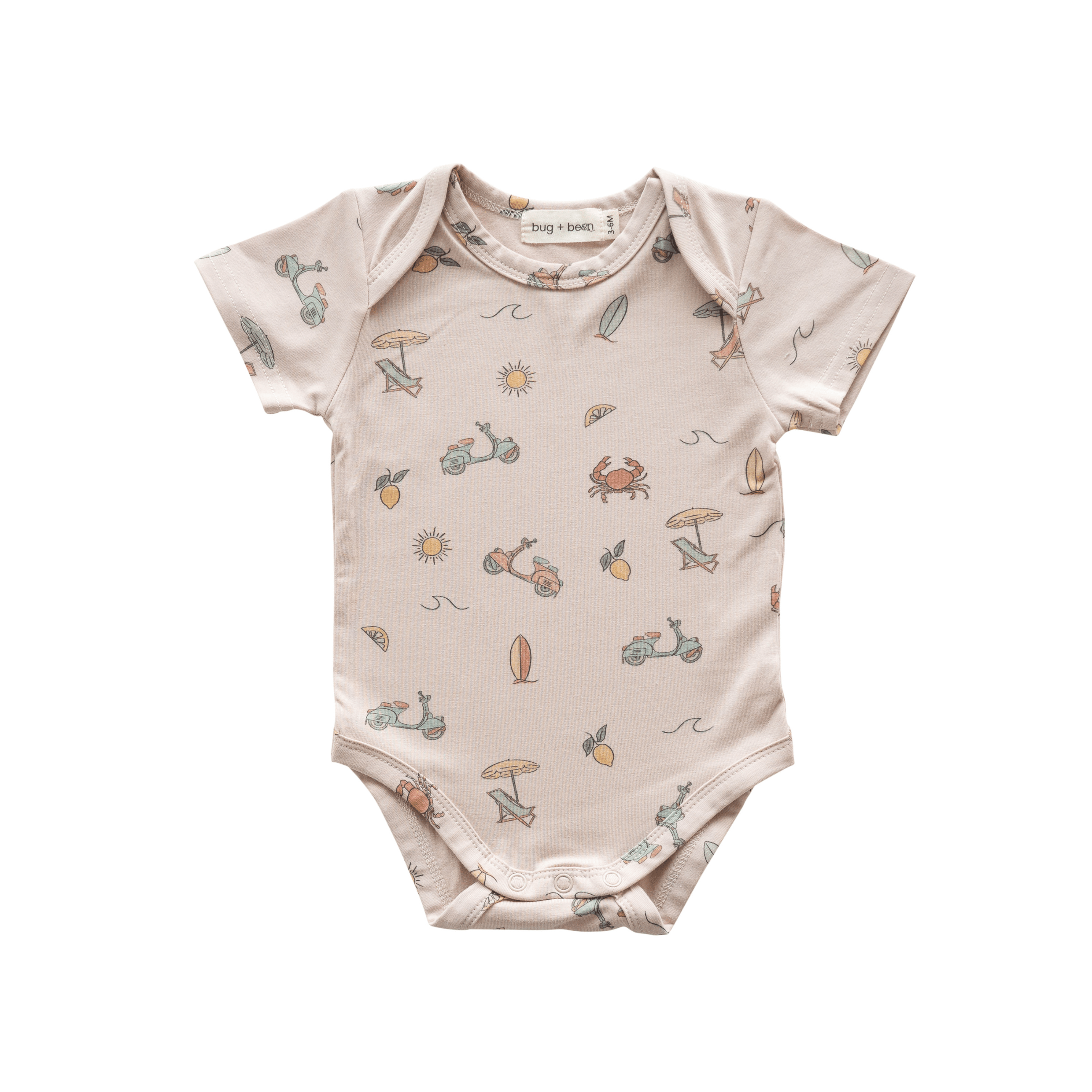 Organic Cotton Short Sleeve Bodysuit – Summer Vibes