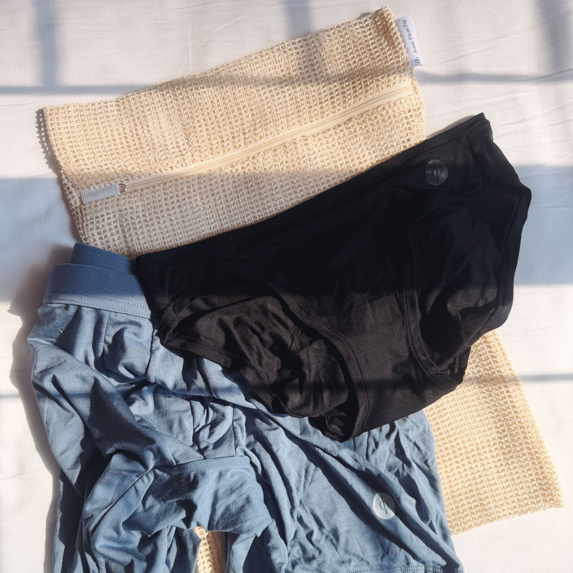 Organic Cotton Mesh Laundry Bags For Delicates - Pack Of 2