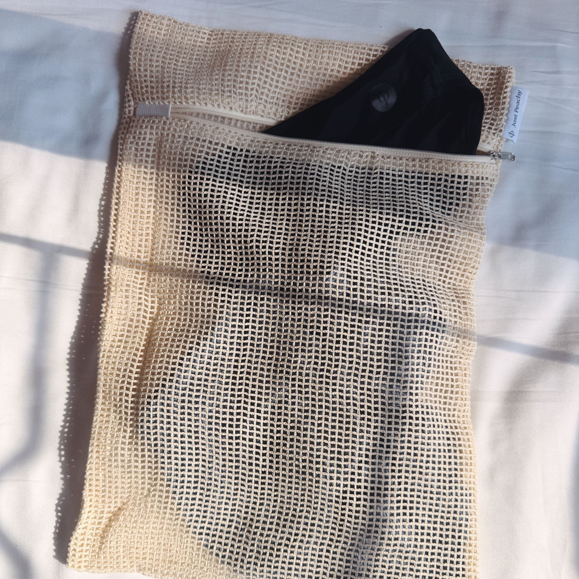 Organic Cotton Mesh Laundry Bags For Delicates - Pack Of 2