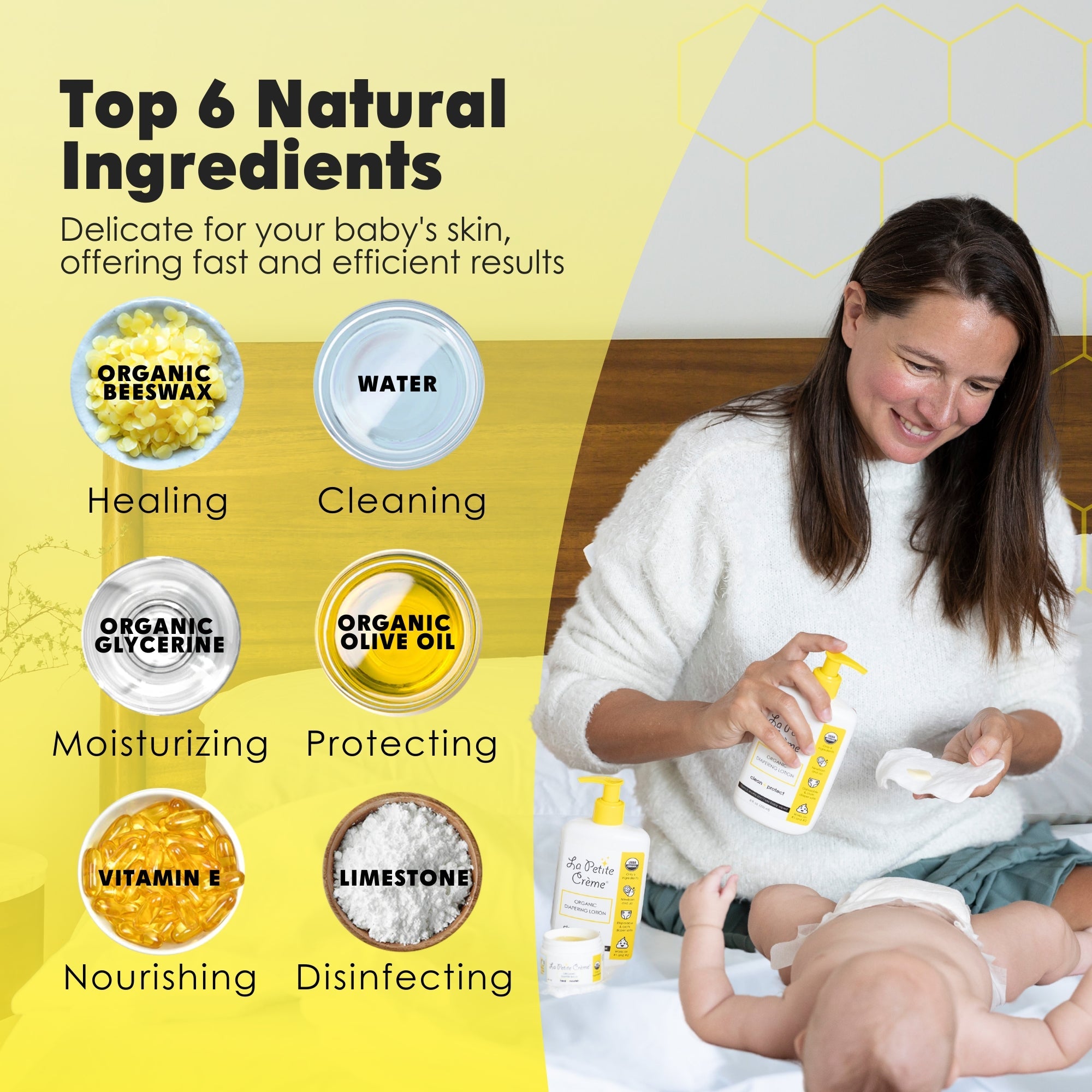 Organic French Diapering Liniment Lotion - Pump Bottle - 8 Oz