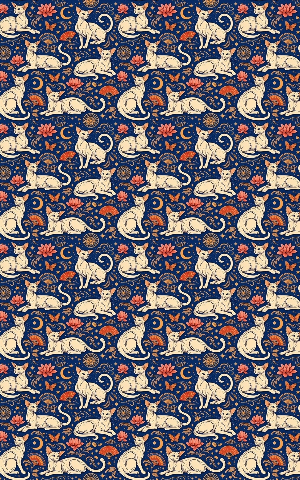 Oriental Shorthair Lines Wrapping Paper
