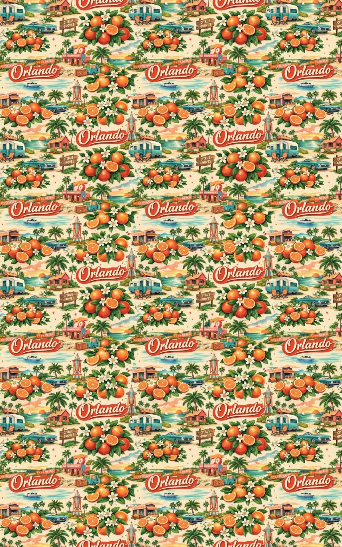 Orlando Citrus & Sunshine Wrapping Paper