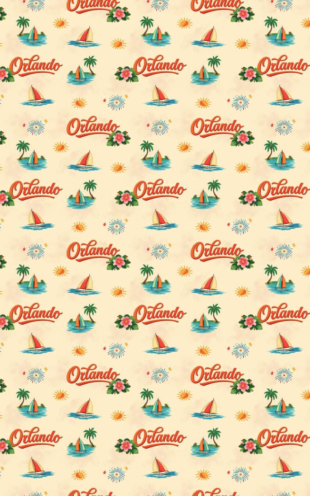 Orlando Theme Park Era Retro Wrapping Paper