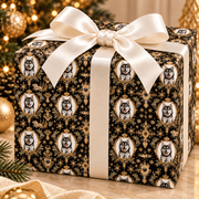 Personalized Royal Borzoi Crest Wrapping Paper | Custom Gift Wrap