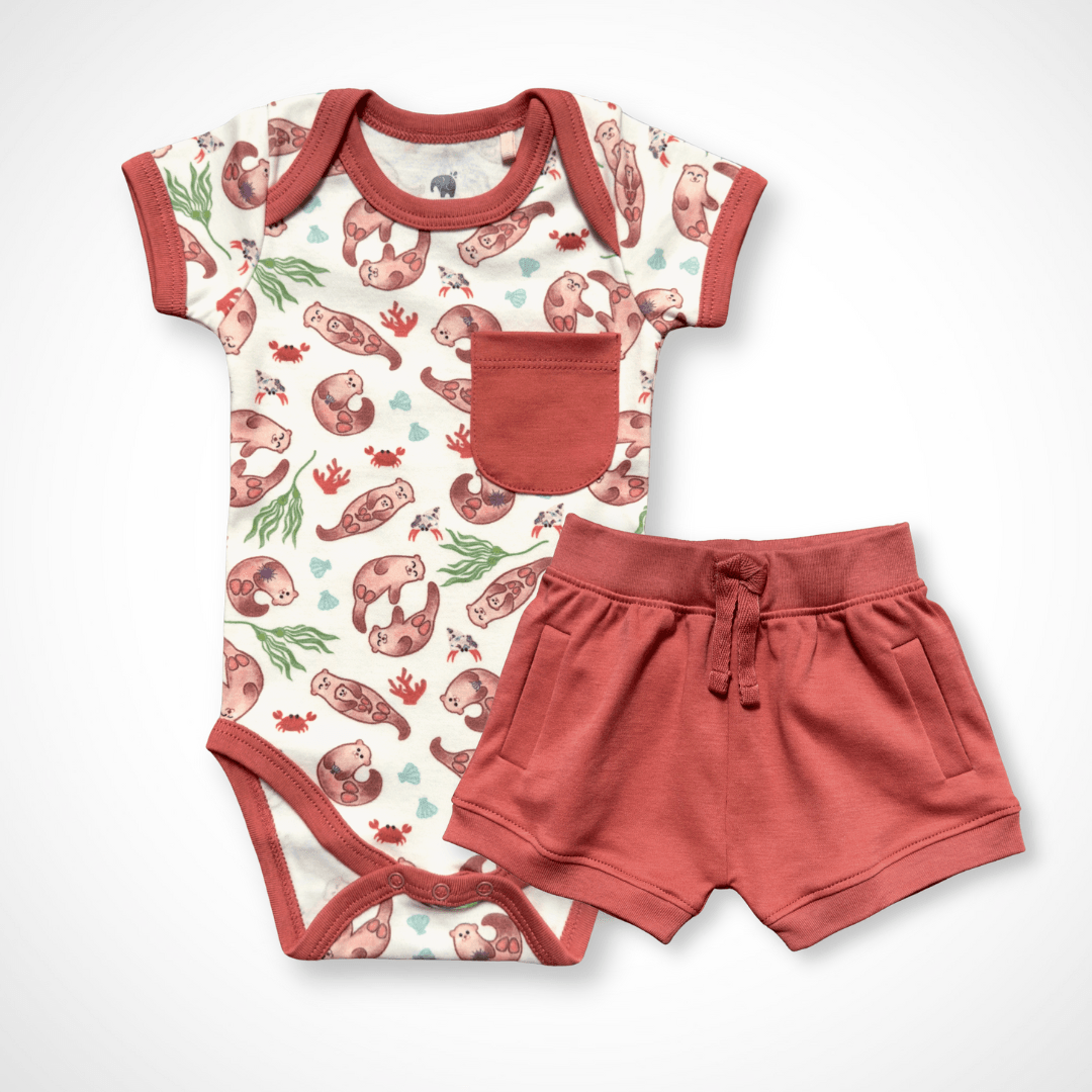 Otter Bodysuit And Shorts | Organic Pima Cotton