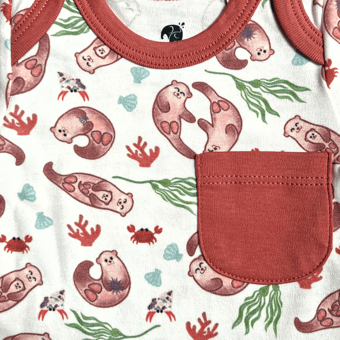 Otter Long Sleeve Bodysuit And Pant | Organic Pima Cotton