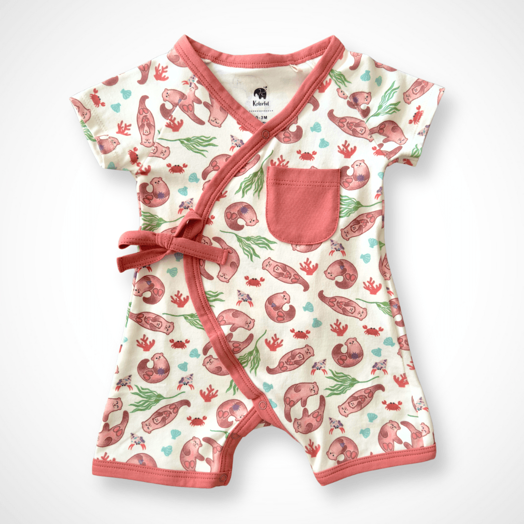 Otter Kimono Shorty Romper | Organic Pima Cotton