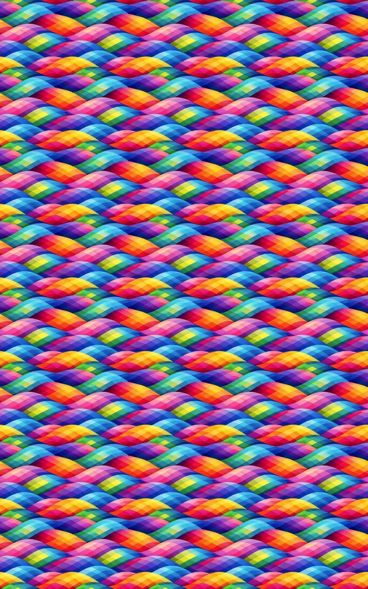 Overlap Prism Waves Wrapping Paper