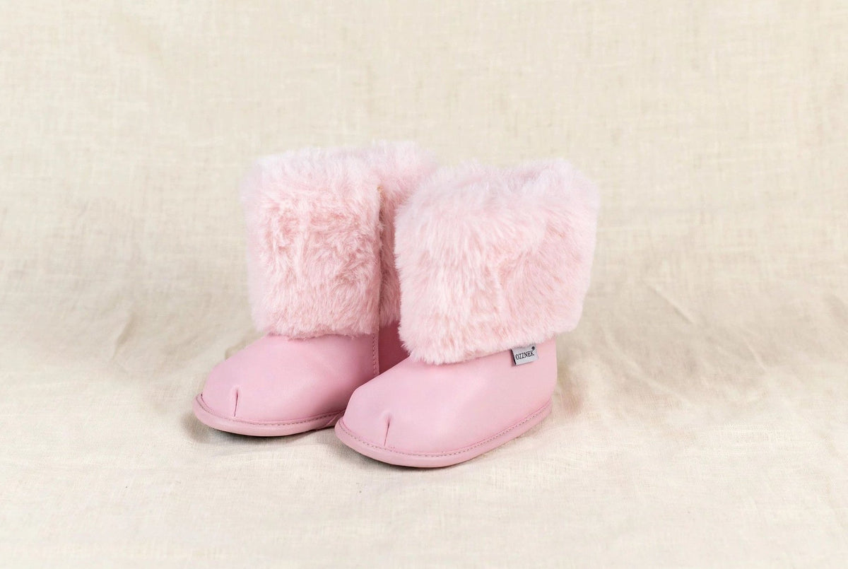 Pink Velvet Barefoot Ankle Boot Topper | Ozznek Removable Sole Shoes