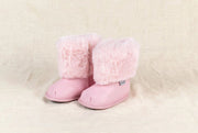 Pink Velvet Barefoot Ankle Boot Topper | Ozznek Removable Sole Shoes