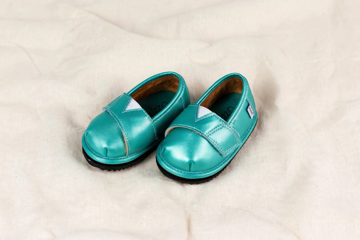Teal Velvet Barefoot Shoe Topper | Ozznek Wide Toe Box & Zero-drop