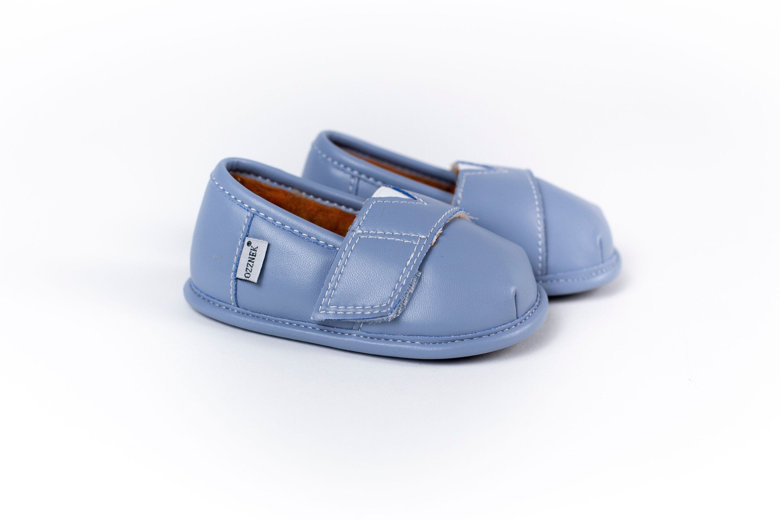 Blue-grey Velvet Topper | Ozznek Removable Sole Shoes | Barefoot & Zero-drop