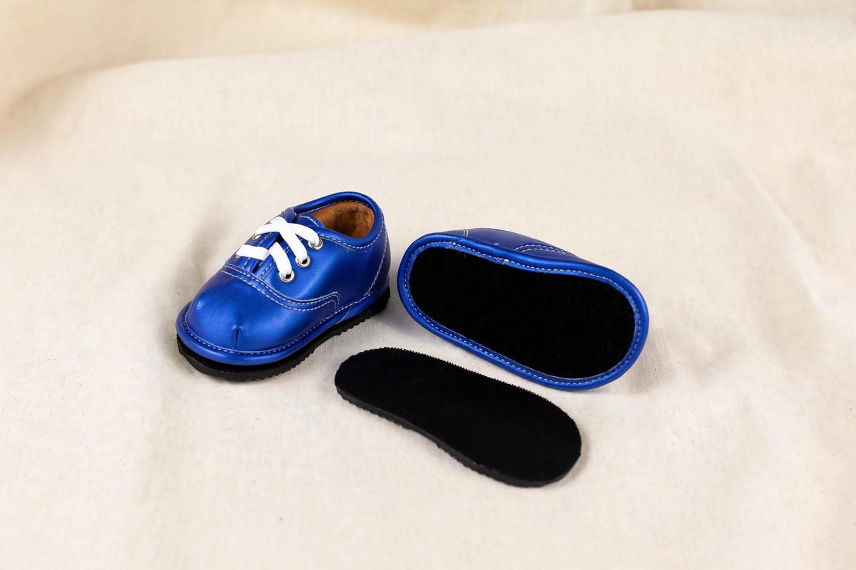 Blue Velvet Barefoot Shoe Topper | Ozznek Removable Sole Shoes