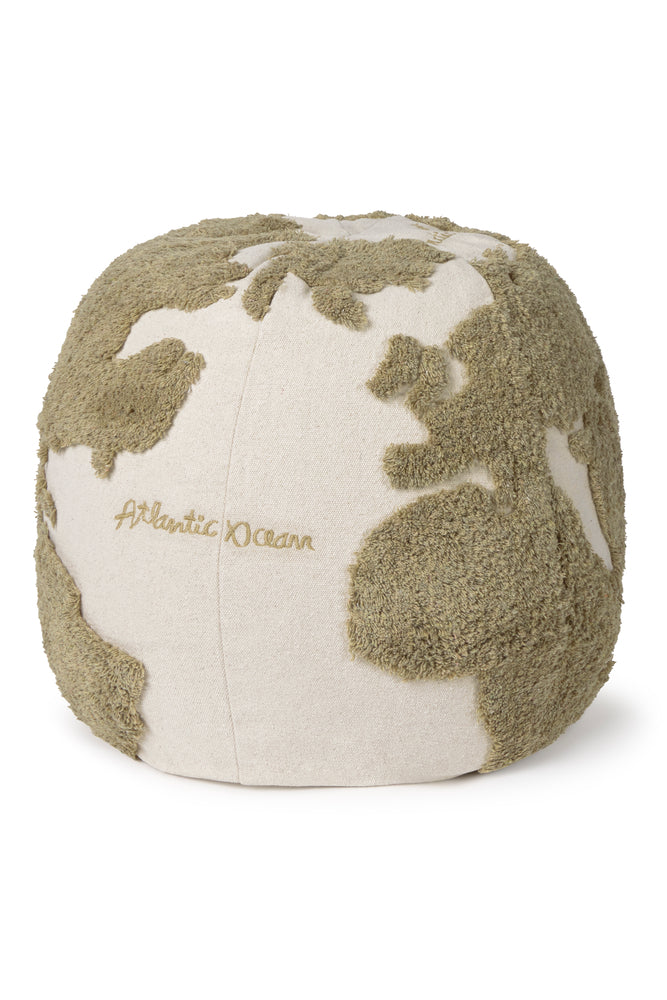 Puff World Map Rugcycled