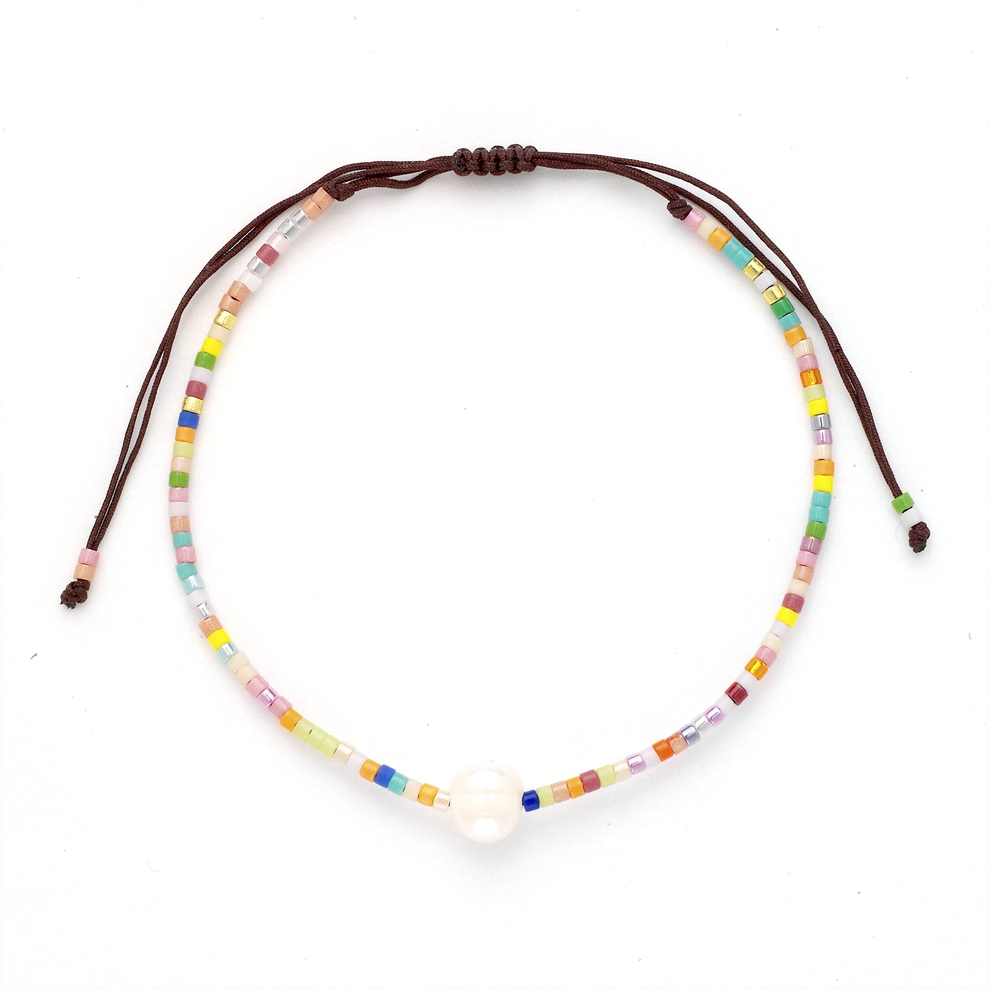 Pastel Pearl Thread Bracelet