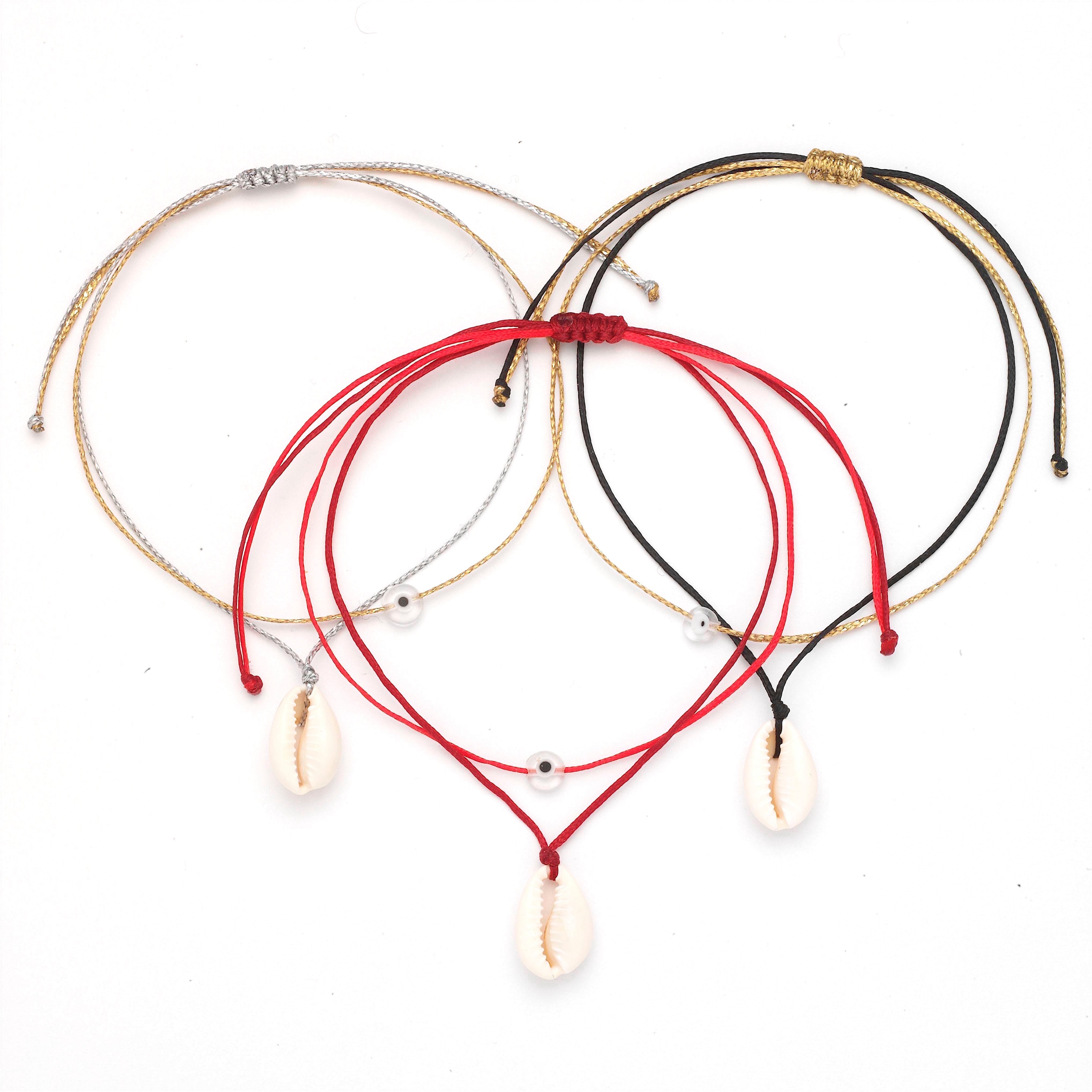 Evil Eye Cowrie Shell Anklet