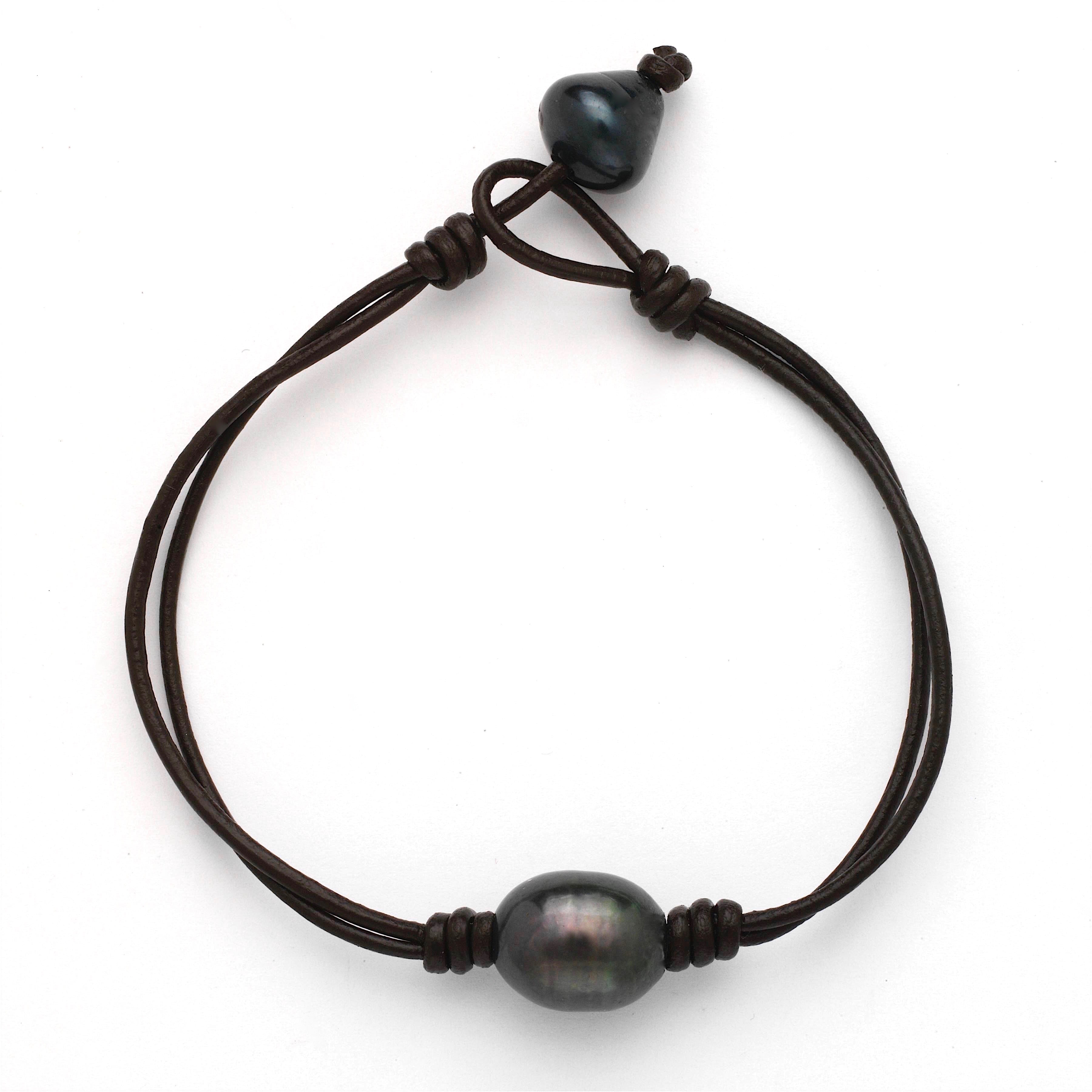 Freshwater Baroque Black Pearl Bracelet