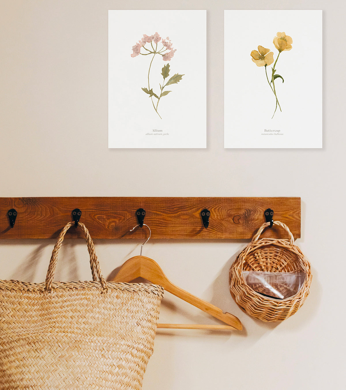 Mademoiselle - Set Of 4 Art Prints - Botanical Flowers