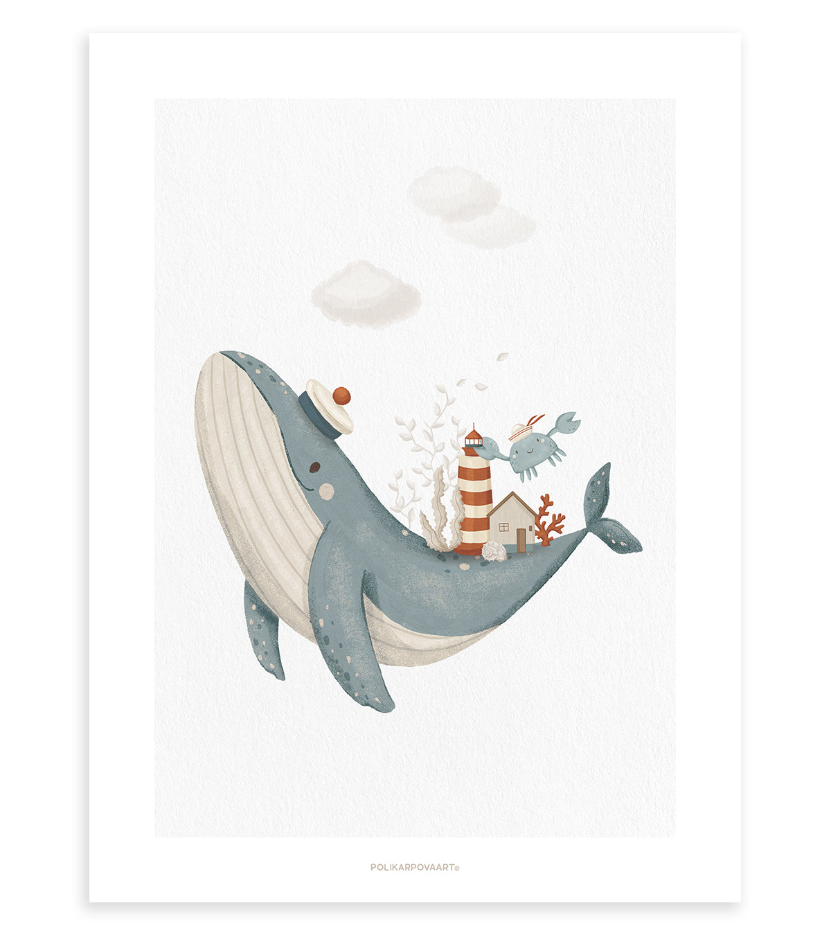 Lotan - Children's Poster - The Whale