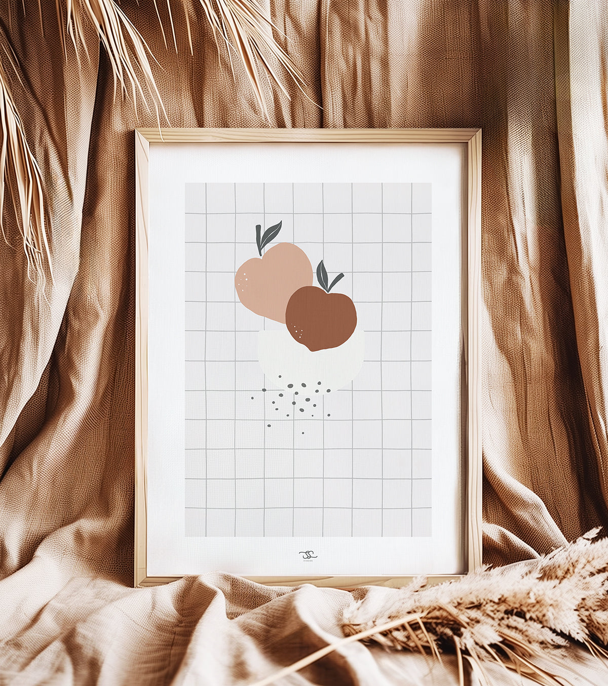 Minima - Set Of 2 Art Prints - Peaches