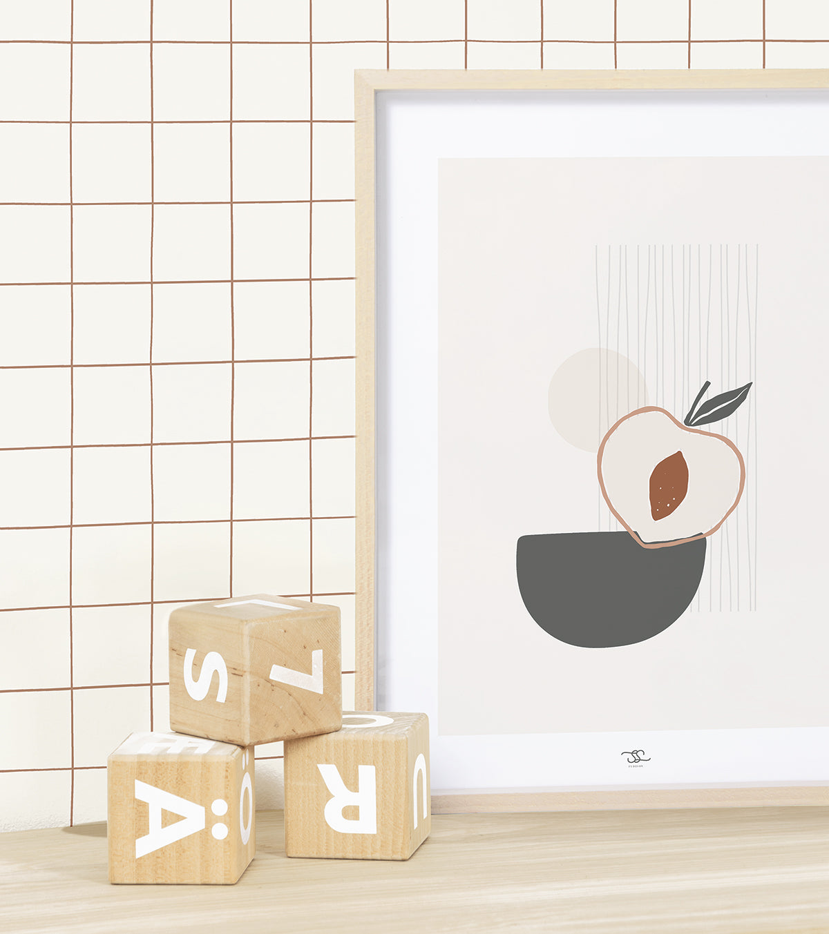 Minima - Set Of 2 Art Prints - Peaches